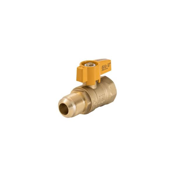 5/8 in. OD Flare (15/16-16 Thread) x 3/4 in. FNPT Brass Gas Ball Valve