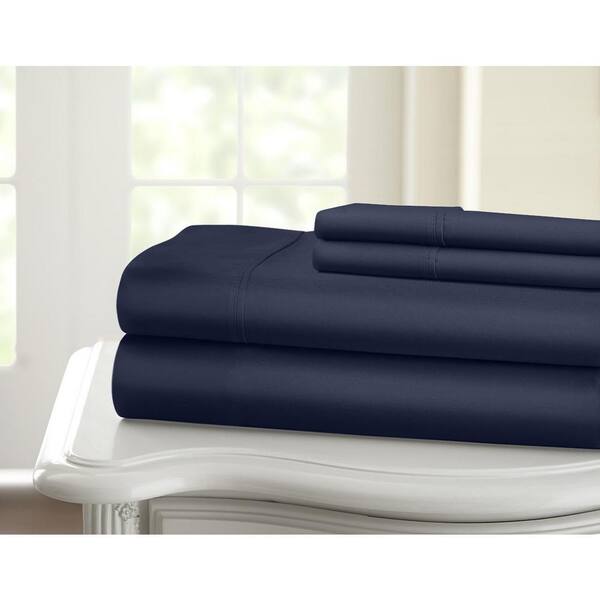 Gray 1200-Thread Count Deep Pocket Solid Cotton Twin XL Sheet Set  1200-SOLID-TwinXL-Gray - The Home Depot