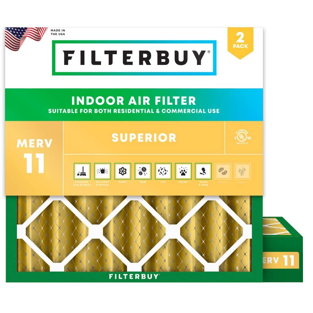 22 in. x 22 in. x 4 in. MERV 11 (FPR 7) Allergen Defense Pleated HVAC AC Furnace Air Filters Replacement (2-Pack) price history on PriceWatchPro
