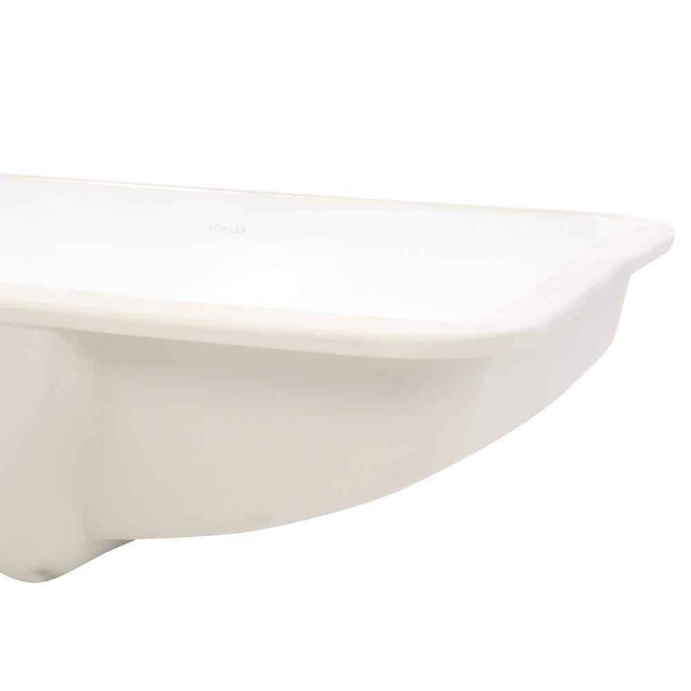 Ladena White Porcelain Rectangular Undermount Sink