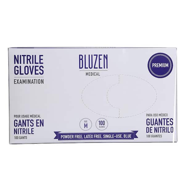 Blue Nitrile Gloves Disposable Protective Gear Premium Powder /Latex free  BLUZEN