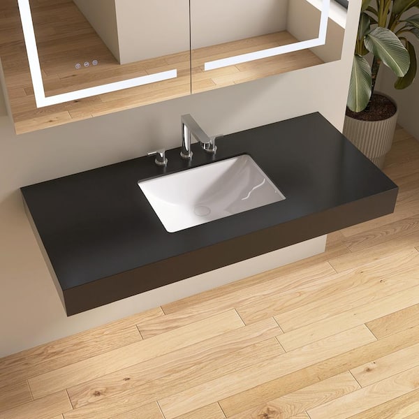 MEDUNJESS 49 in. x 22 in. Composite Sintered Stone Wall-Mounted