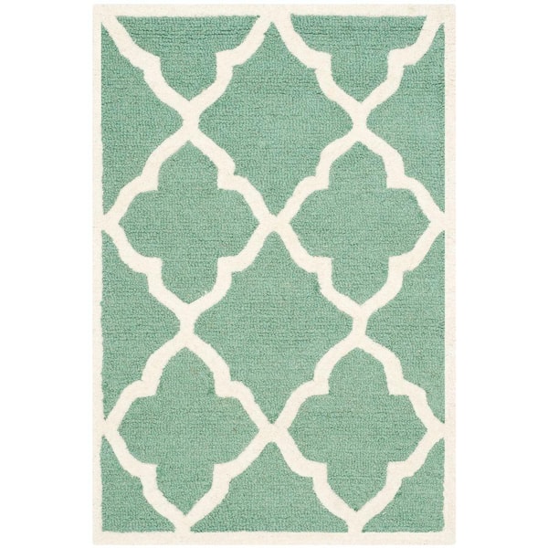 SAFAVIEH Cambridge Teal/Ivory 2 ft. x 3 ft. Area Rug