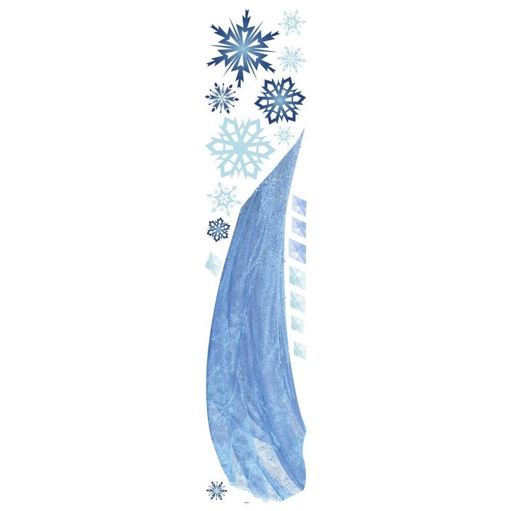 Frozen Elsa Giant Peel and Stick Wall Decal with Glitter