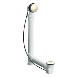 Clearflo Brass Cable Bath Drain in Vibrant Brushed Nickel