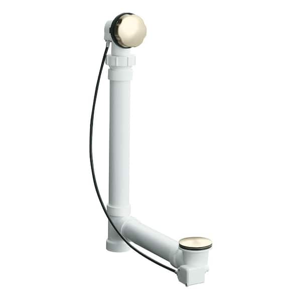KOHLER Clearflo Brass Cable Bath Drain in Vibrant Brushed Nickel