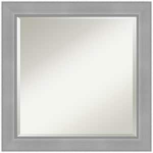 Vista Brushed Nickel 24.25 in. H x 24.25 in. W Framed Wall Mirror