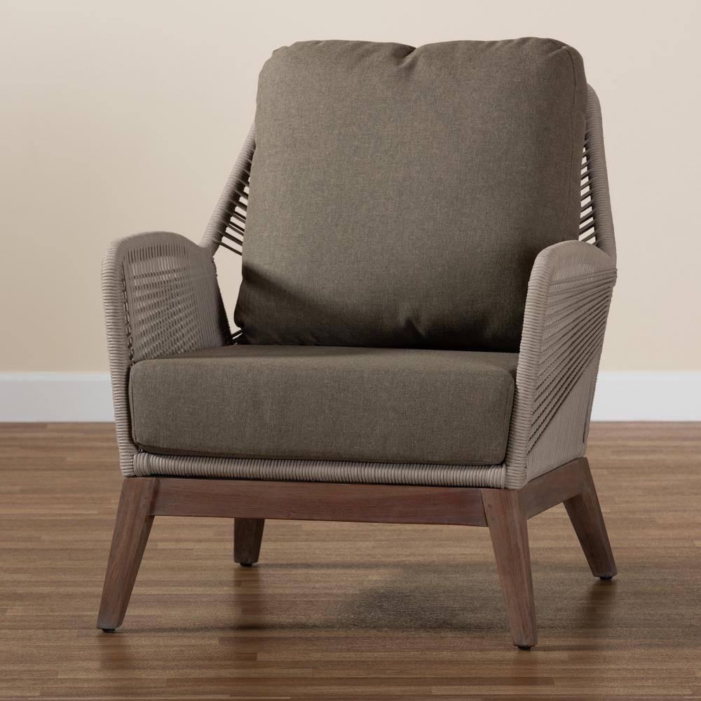 Gray Handcrafted Metal Accent Chair with Spot Pattern