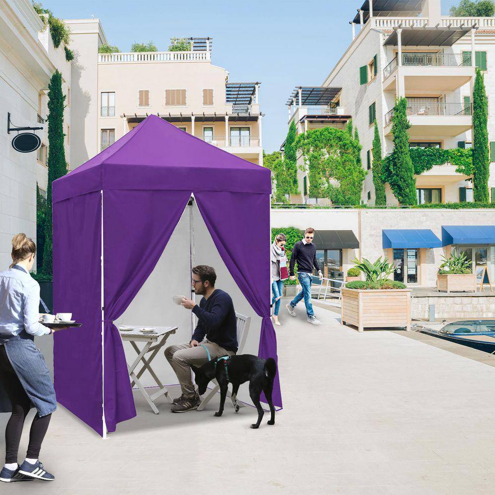 Canopy 5 EAGLE PEAK 5 ft. x 5 ft. Pop-Up Canopy with 4-Side Wall Panels E25SW4 ...