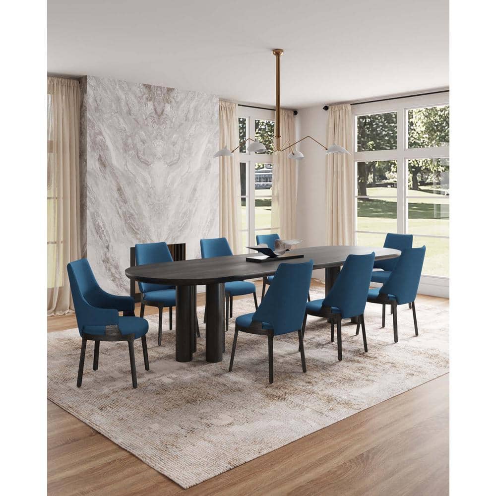 Kara Modern Blue Velvet Upholstered Dining Chairs (Set of 8) price history on PriceWatchPro