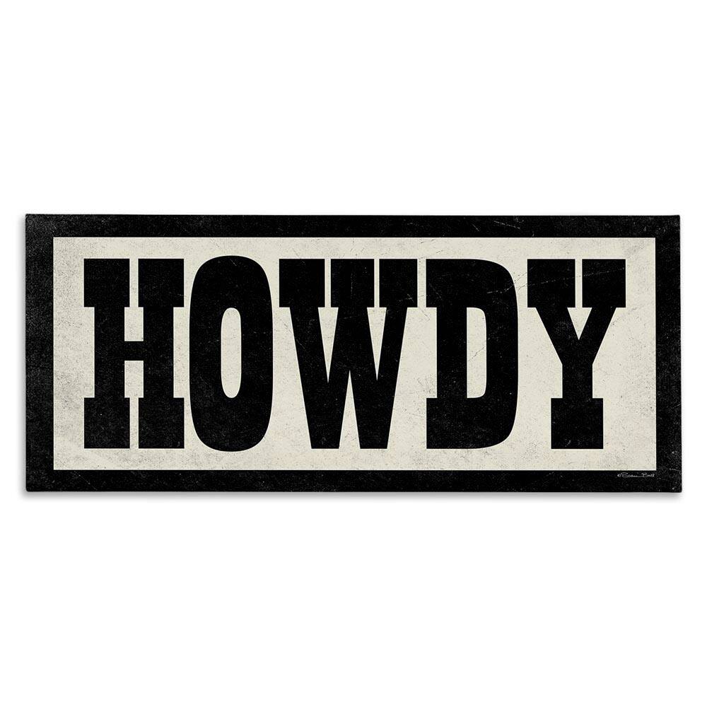 Vintage Howdy Sign by Susan Ball Unframed Graphic Art Print Typography 48 in. x 20 in. price history on PriceWatchPro