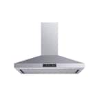 30 in. Convertible Wall Mount Range Hood in Stainless Steel with Mesh Filter and Stainless Steel Panel