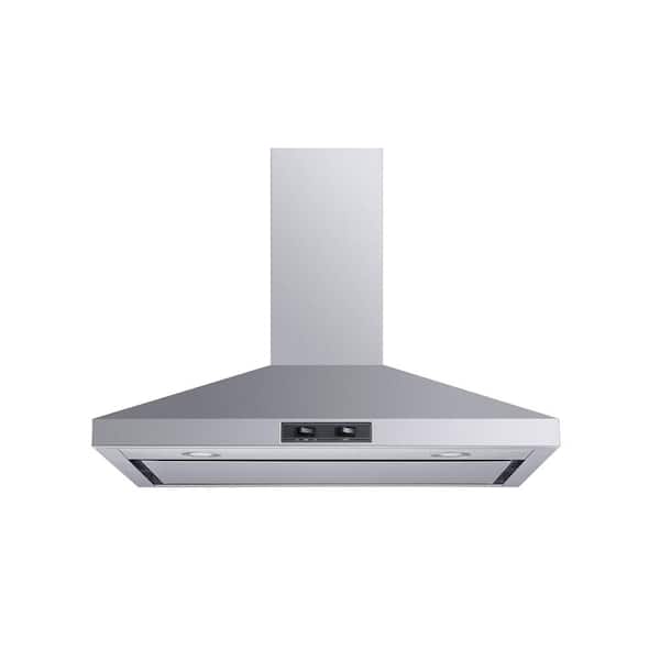 Winflo 30 in. Convertible Wall Mount Range Hood in Stainless Steel with Mesh Filter and Stainless Steel Panel