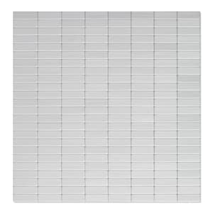 Urbain S2 Silver Stainless Steel 11.42 in. x 11.57 in. x 5 mm Metal Peel & Stick Wall Mosaic Tile (5.51 sq. ft./case)