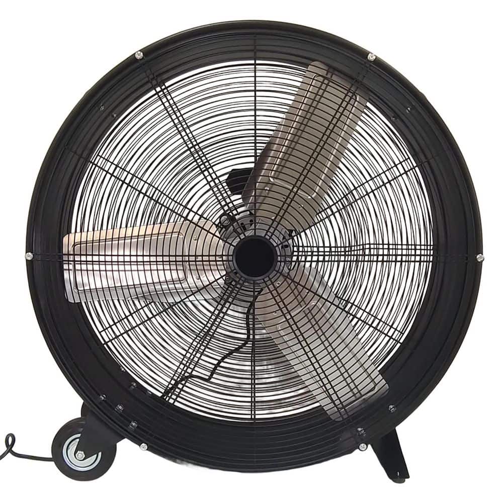 30 in. 2 Fan Speeds High Velocity Heavy Duty Metal Industrial Drum Fan in Black price history on PriceWatchPro