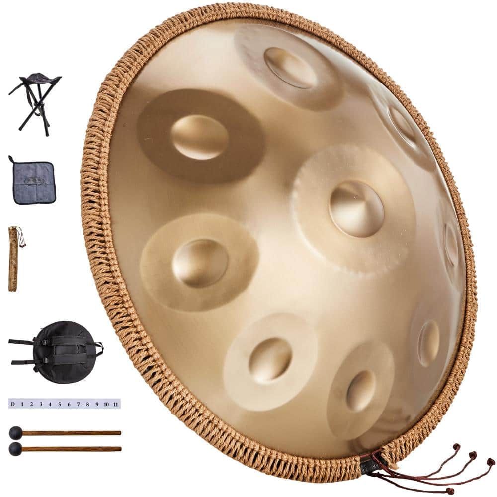 22 in. Handpan Drum 9 Notes D Minor Steel Hand Pan Instrument with Mallets Stand and Carry Bag 440 Hz price history on PriceWatchPro