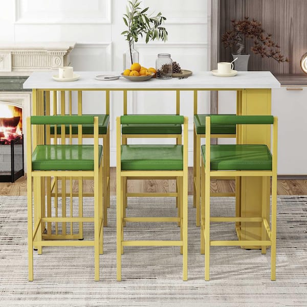 Clihome 7-Piece Multi-Functional Modern Counter Height MDF Top