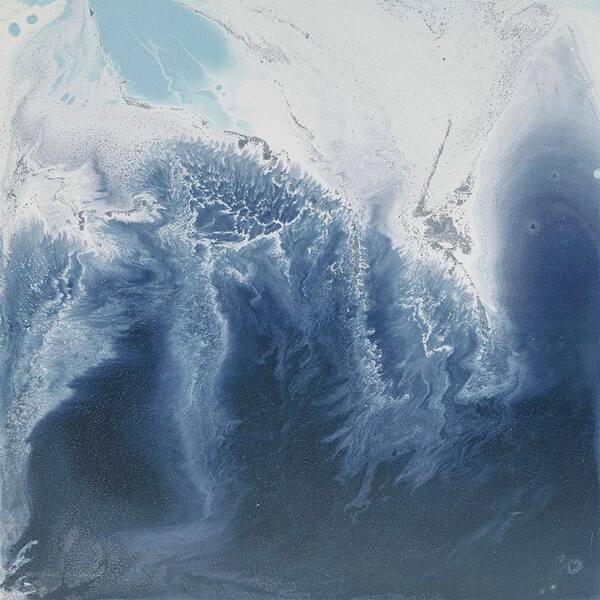Blue Lagoon Abstract 2-Piece Framed Art Print Abstract Canvas Wall