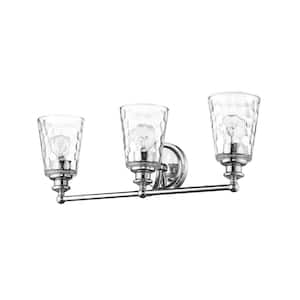 Mae 22-3/4 in. 3-Light Chrome Vanity Light