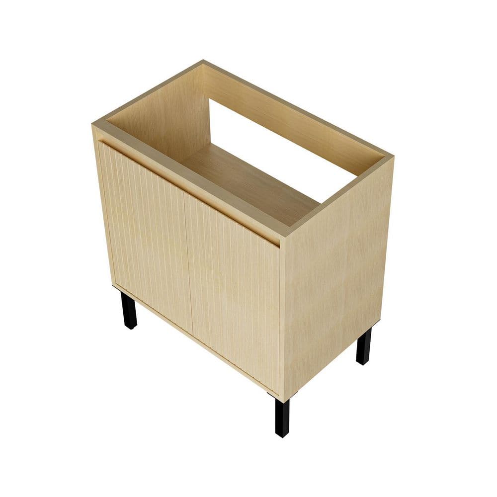Nolwenn 29.13 in. W Freestanding Bath Vanity Cabinet without Top in Light Oak with 2 Doors price history on PriceWatchPro