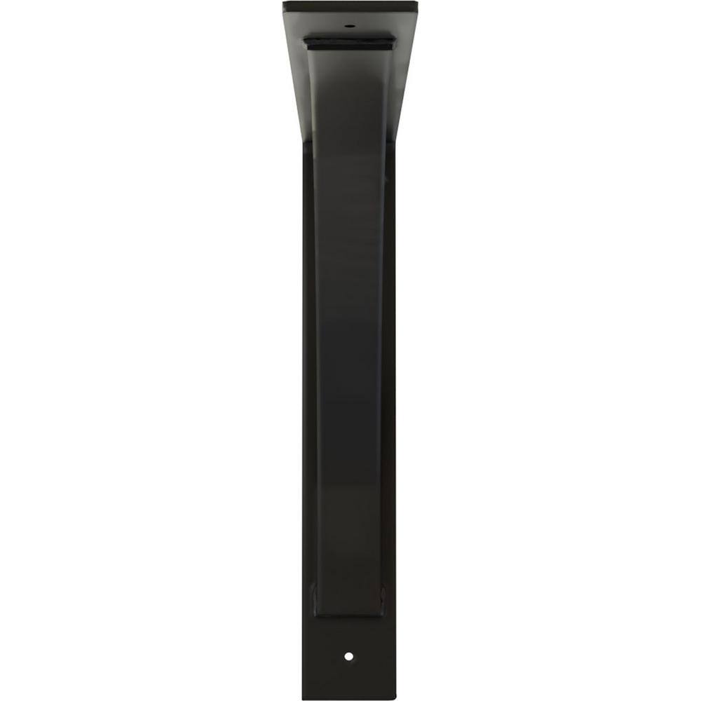 18" Black Powder Coated Steel Shelf Bracket
