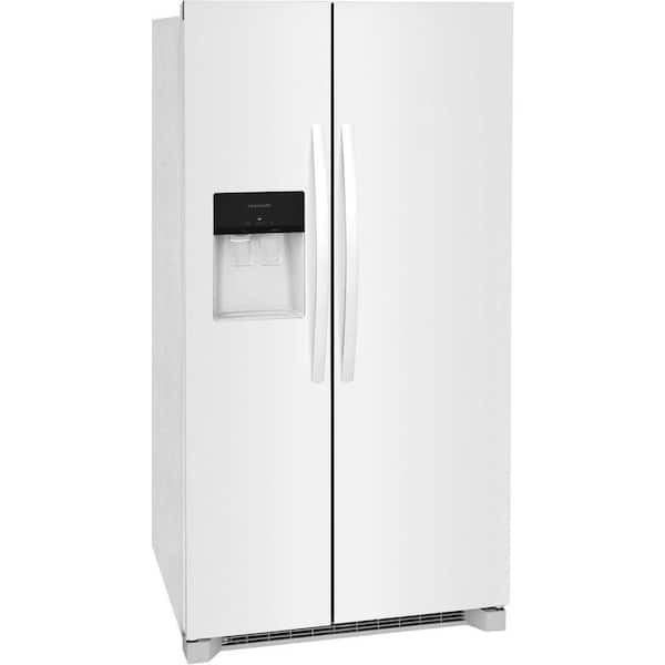 36 in. 26 cu. ft. Standard Depth Side by Side Refrigerator in White