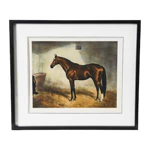 Horse Print with Wood Framed Animal Art Print 24 in. x 28 in.