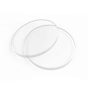 Plexiglass 6 in. L x 6 in. W Clear Round Acrylic Sheet Rust Resistant 1/4 in.with Flat Edge for Coffee Table (Pack of 2)