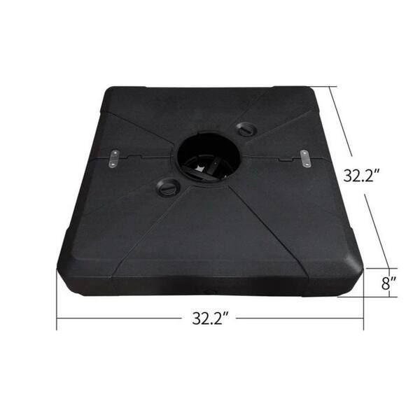 9 ft. x 11 ft. High-Quality Aluminum Offset Cantilever Umbrella Outdoor Patio Umbrella with Stand, Gray