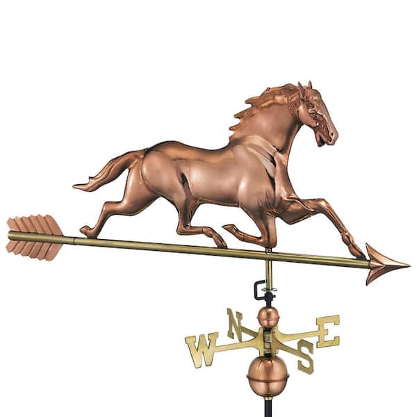 Horse Weathervane with Arrow - Pure Copper