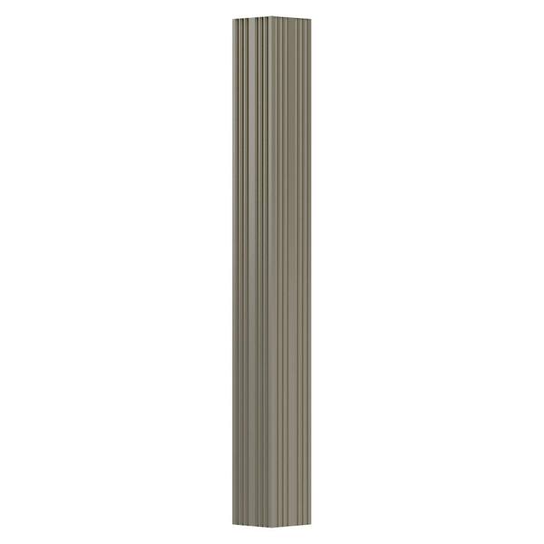 AFCO 3 in. x 8 ft. Wicker Non-Tapered Fluted Square Shaft Endura-Aluminum Column