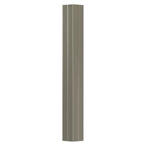 8' x 3" Endura-Aluminum Column,Square Shaft (Load-Bearing), Non-Tapered, Fluted, Wicker