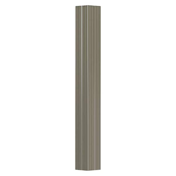 AFCO 8' x 3" Endura-Aluminum Column,Square Shaft (Load-Bearing), Non-Tapered, Fluted, Wicker