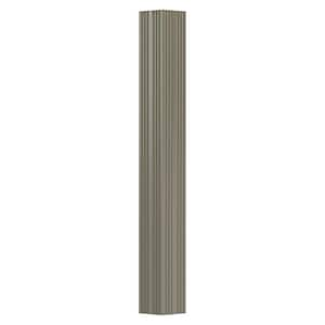 9' x 3" Endura-Aluminum Column, Square Shaft (Load-Bearing), Non-Tapered, Fluted, Wicker