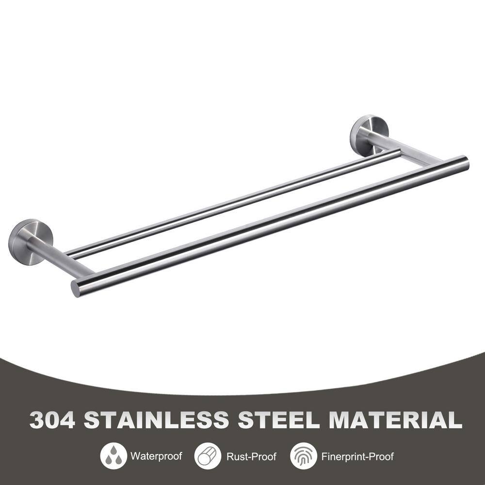 20'' Brushed Nickel Double Wall Mounted Towel Bar