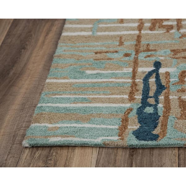 Vivid Multicolored 5 ft. x 7 ft. 6 in. Abstract Area Rug