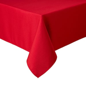 McKenna 160 in. W x 60 in. L Red Solid Polyester Tablecloth