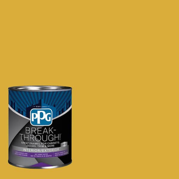 Break-Through! 1 qt. PPG1214-7 Yarrow Semi-Gloss Interior/Exterior Door, Trim and Cabinet Paint