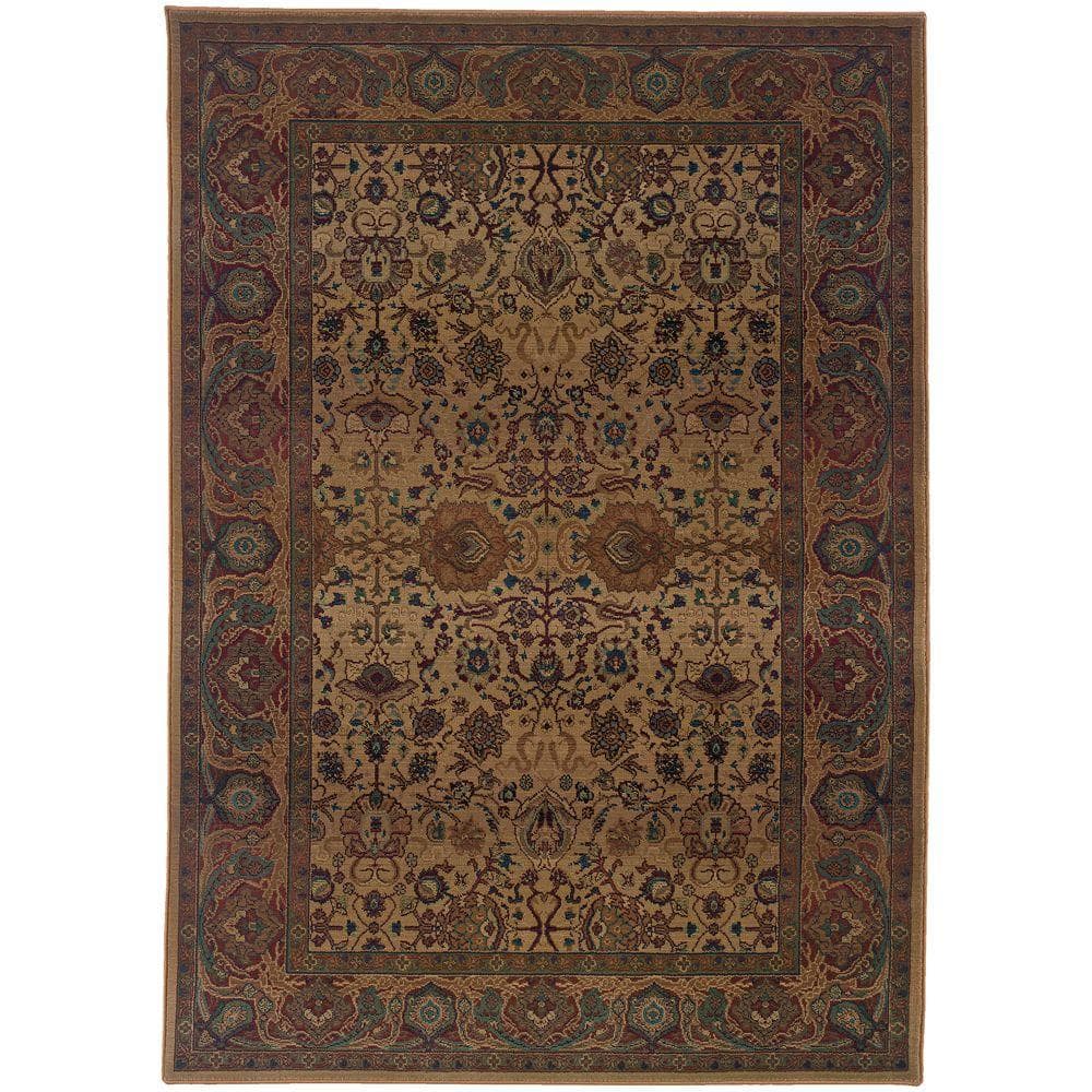 Home Decorators Collection Exhilaration Beige 5 ft. x 8 ft. Area Rug ...