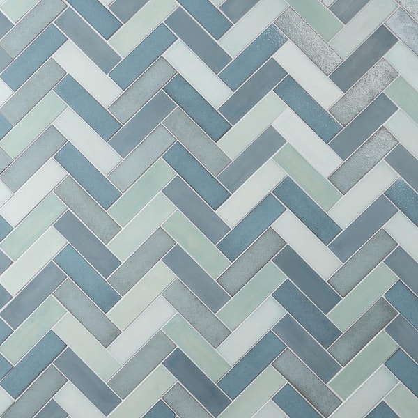 Ivy Hill Tile Vibe Ocean Blend 2.36 in. x 7.87 in. Matte and Glossy Cement and Lava Stone Subway Wall Tile (3.88 sq. ft./Case)
