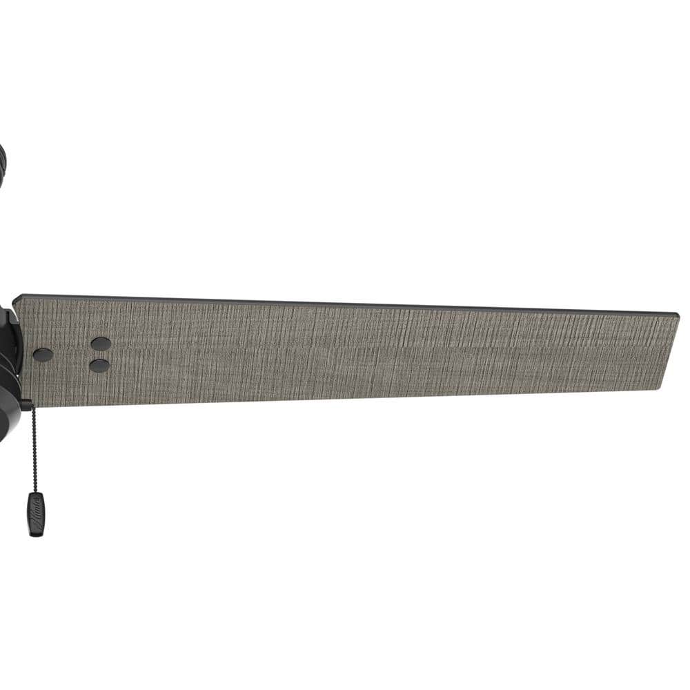 Matte Black 52" Outdoor Ceiling Fan with Reversible Blades