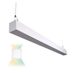 4 ft. 50-Watt Integrated LED Dimmable White Up and Down Suspended Shop Light 3 CCT Selectable Dual Switch