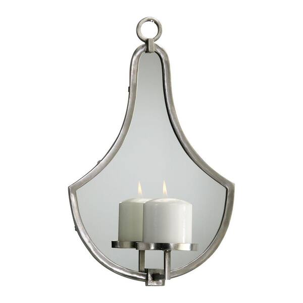 Filament Design Prospect 16 in. Satin Nickel Wall Candle Holder