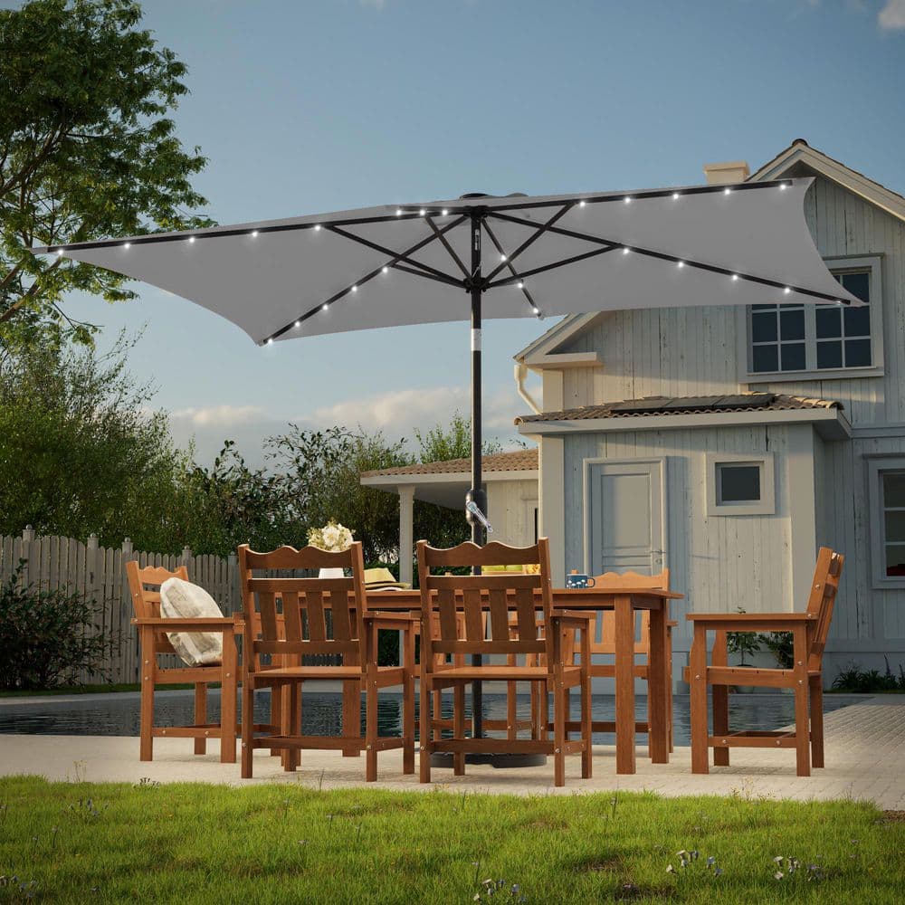 iron patio table with umbrella Vongrasig 6 Piece Folding Dining Set,Small Metal Outdoor Garden Patio and Chair Set w/Umbrella for Lawn,Deck,Backyard,Black : Patio, Lawn & Garden Color:Classic White madeincanada How to Keep My Slatted Tabletop