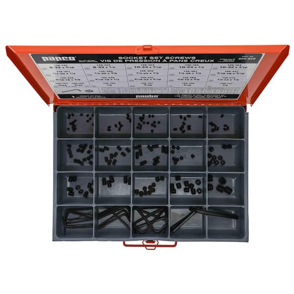Socket Set Screws Assorted Master Pro Kit (191-Pieces) 020-629