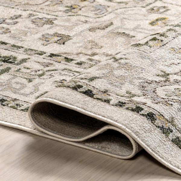 nuLOOM Cady Cream 8 ft. x 10 ft. Machine Washable Transitional