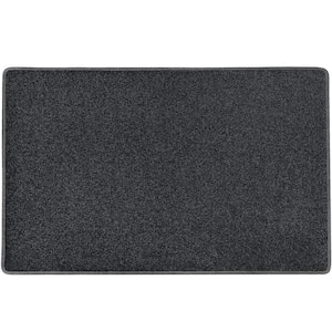Black 36 in. x 24 in. Polypropylene Non Slip Doormat Indoor Carpet Stair Tread Cover Landing Mat