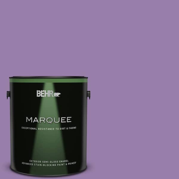 BEHR MARQUEE 1 gal. #650B-6 Elite Wisteria Semi-Gloss Enamel Exterior Paint & Primer