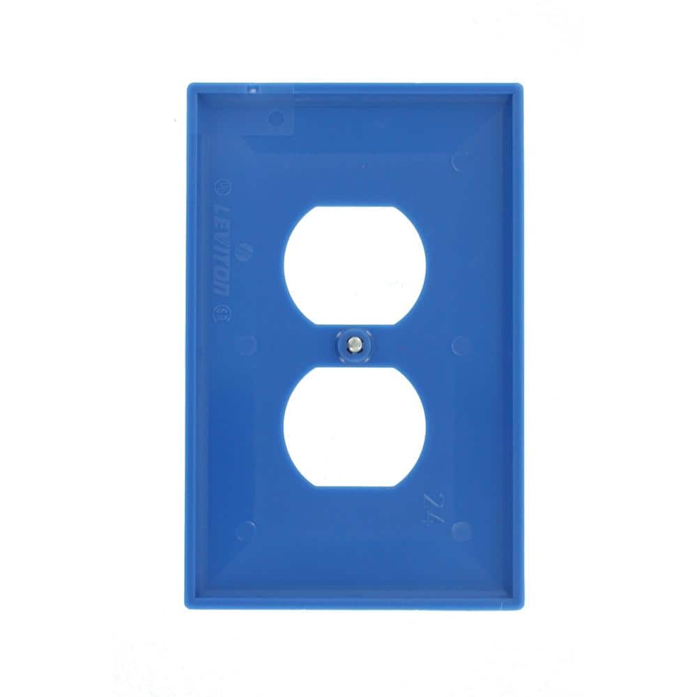Blue Midway Nylon 1-Gang Duplex Wallplate