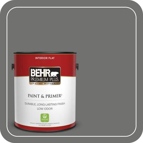 BEHR PREMIUM PLUS 1 gal. #MQ2-61 Magnet Flat Low Odor Interior Paint & Primer